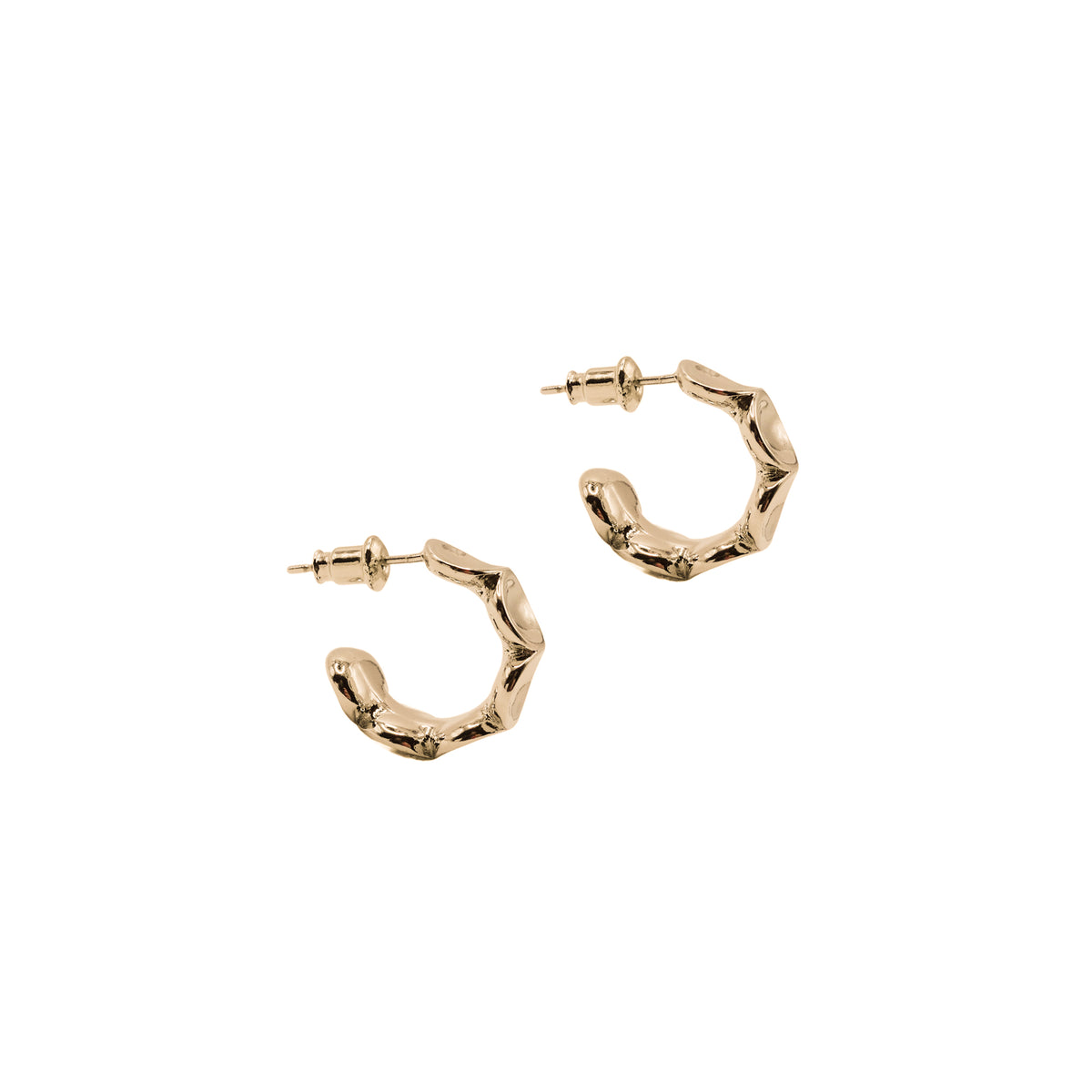 Medium Stamped Oval Hoops