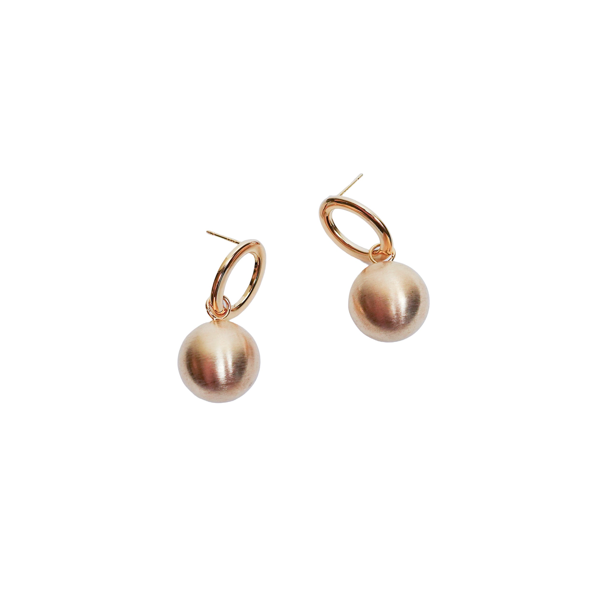 Oval Bead Drop Earrings