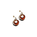 Layered Resin Disc Statement Earrings