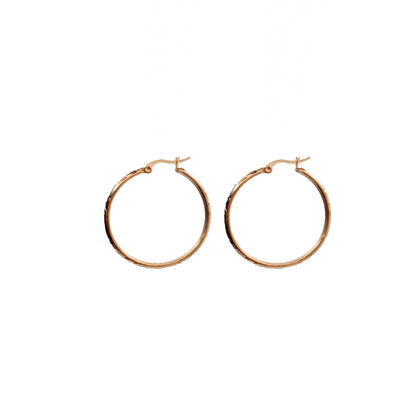 Patterned Gold Hoops