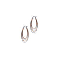 Layered Multi-Metal Oval Hoops