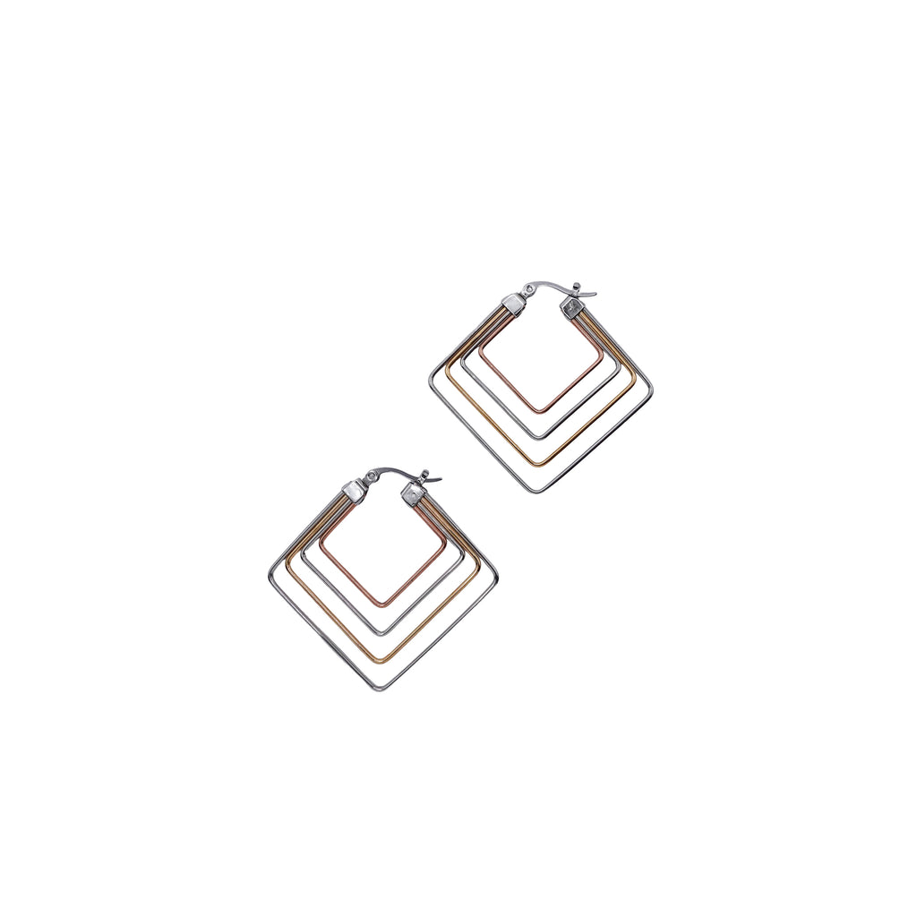 Layered Multi-Metal Square Hoops