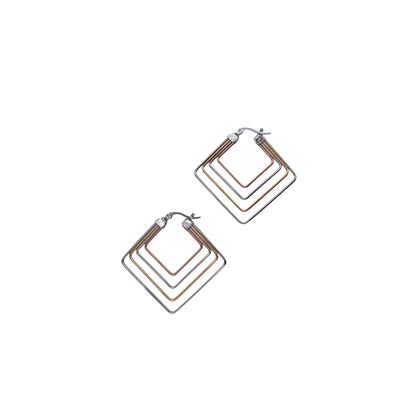 Layered Multi-Metal Square Hoops