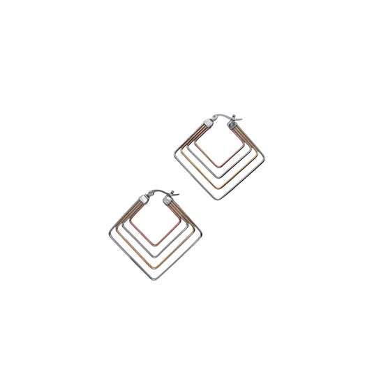 Layered Multi-Metal Square Hoops