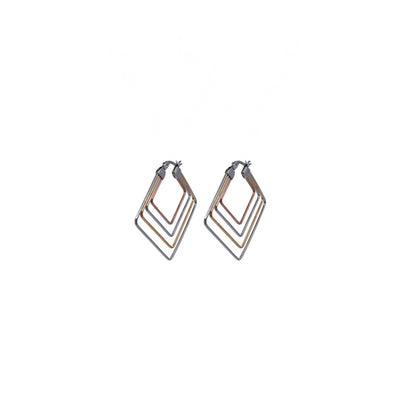Layered Multi-Metal Square Hoops