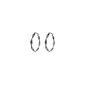 Silver Twisted Medium Hoops