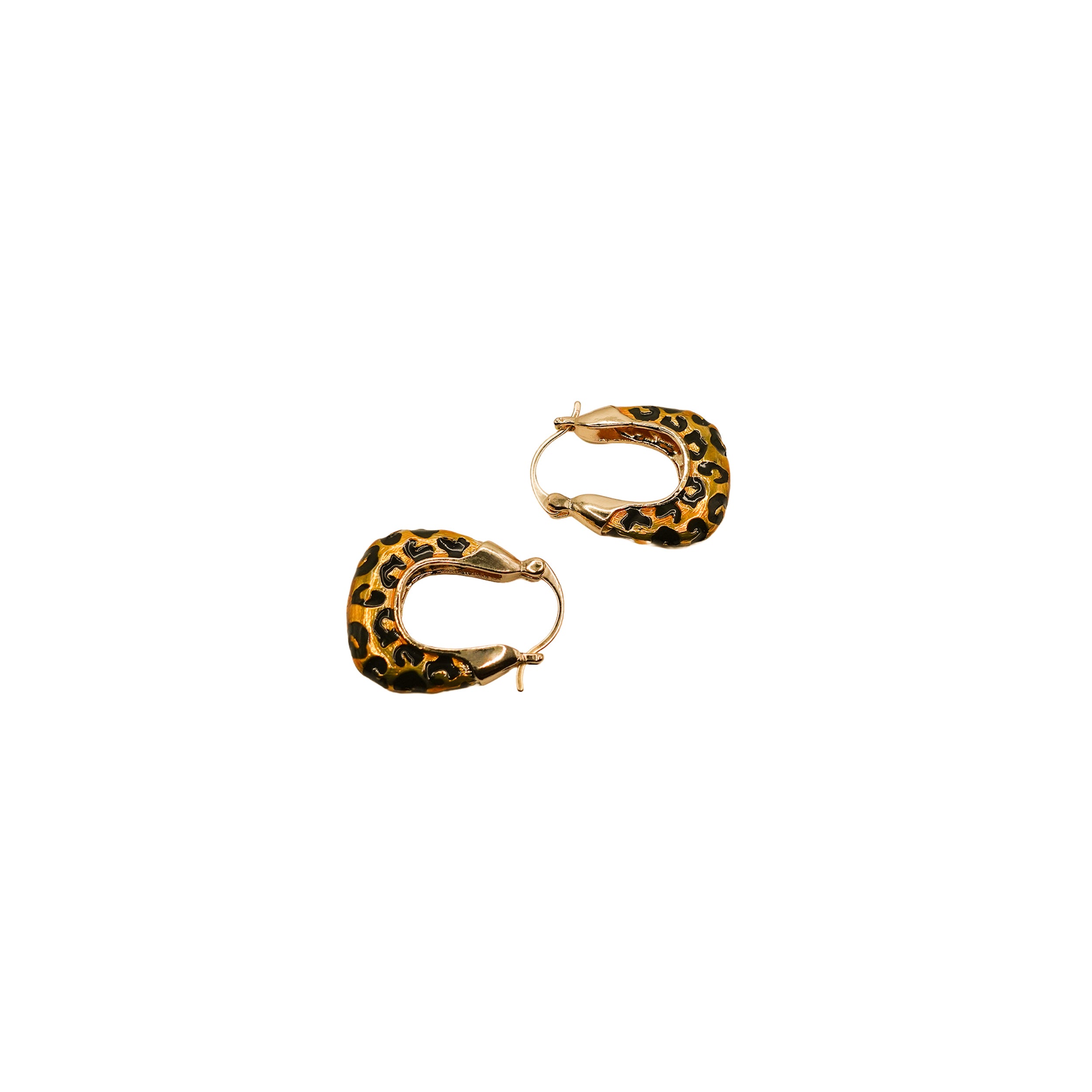 Leopard Doorbell Hoops