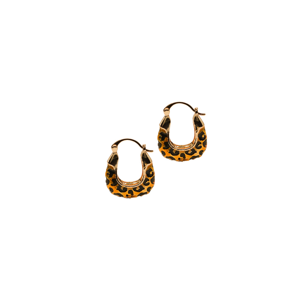 Leopard Doorbell Hoops
