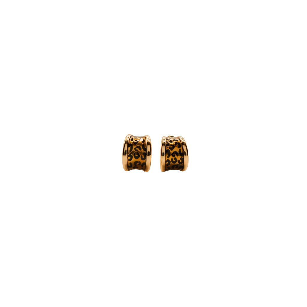 Chunky Leopard Hoops
