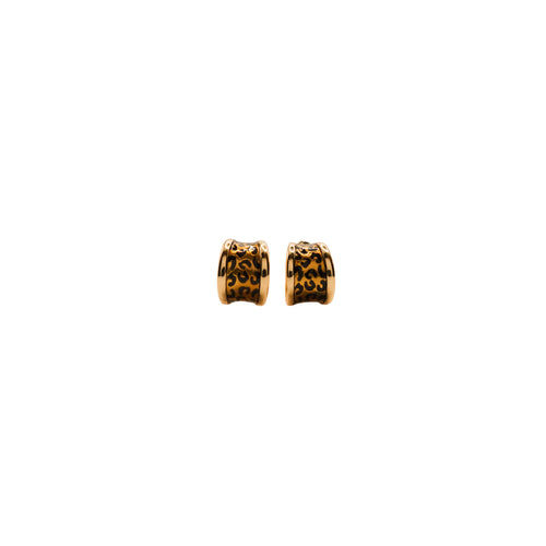 Chunky Leopard Hoops
