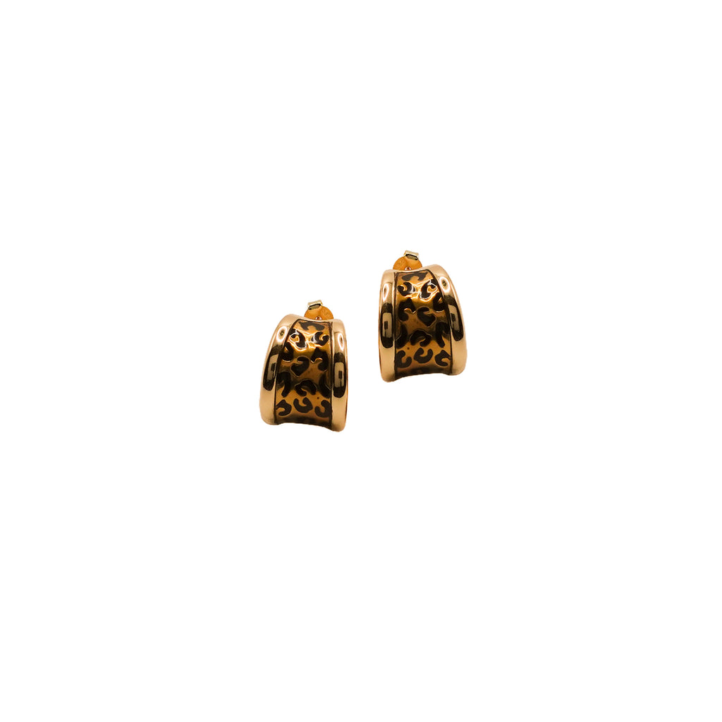 Chunky Leopard Hoops