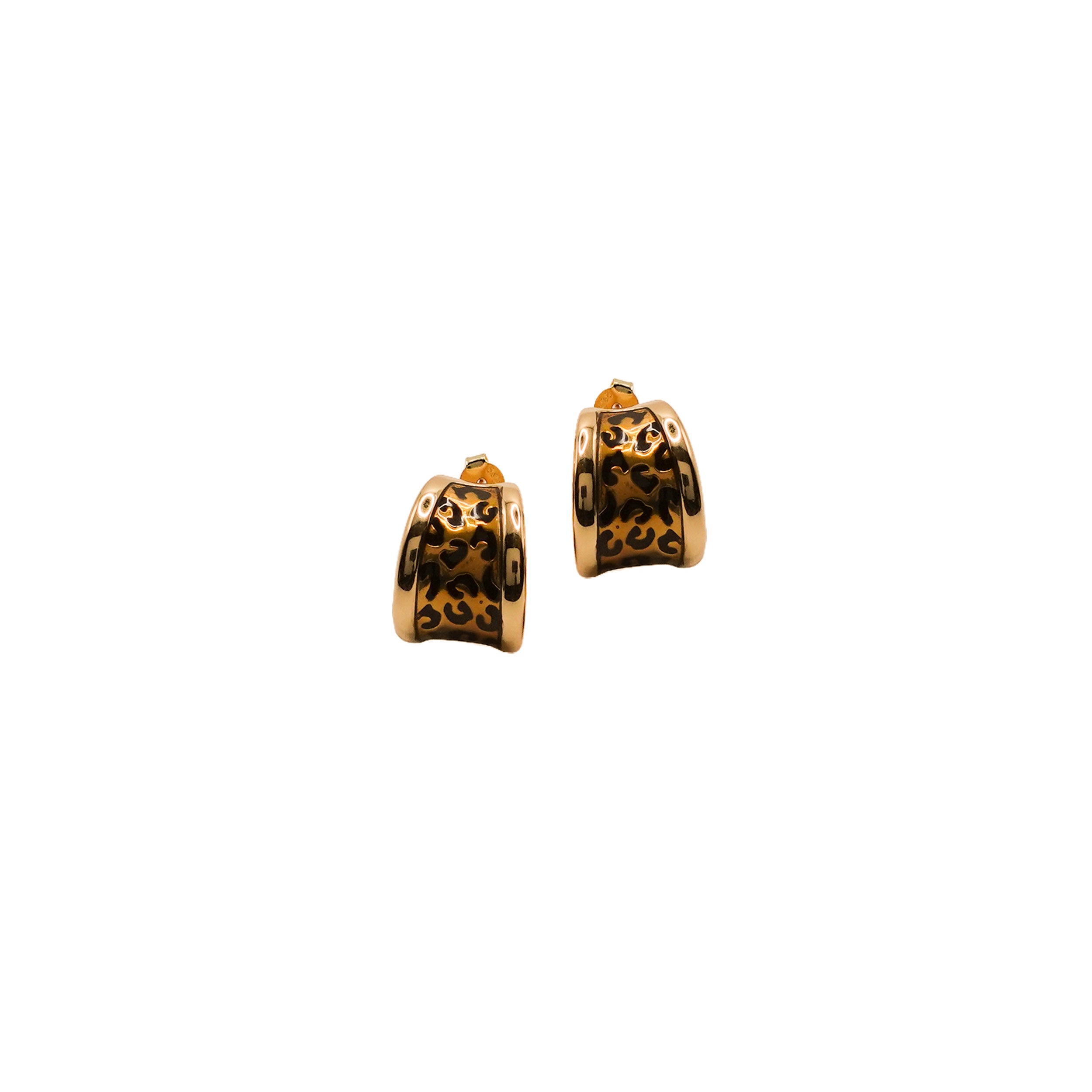 Chunky Leopard Hoops