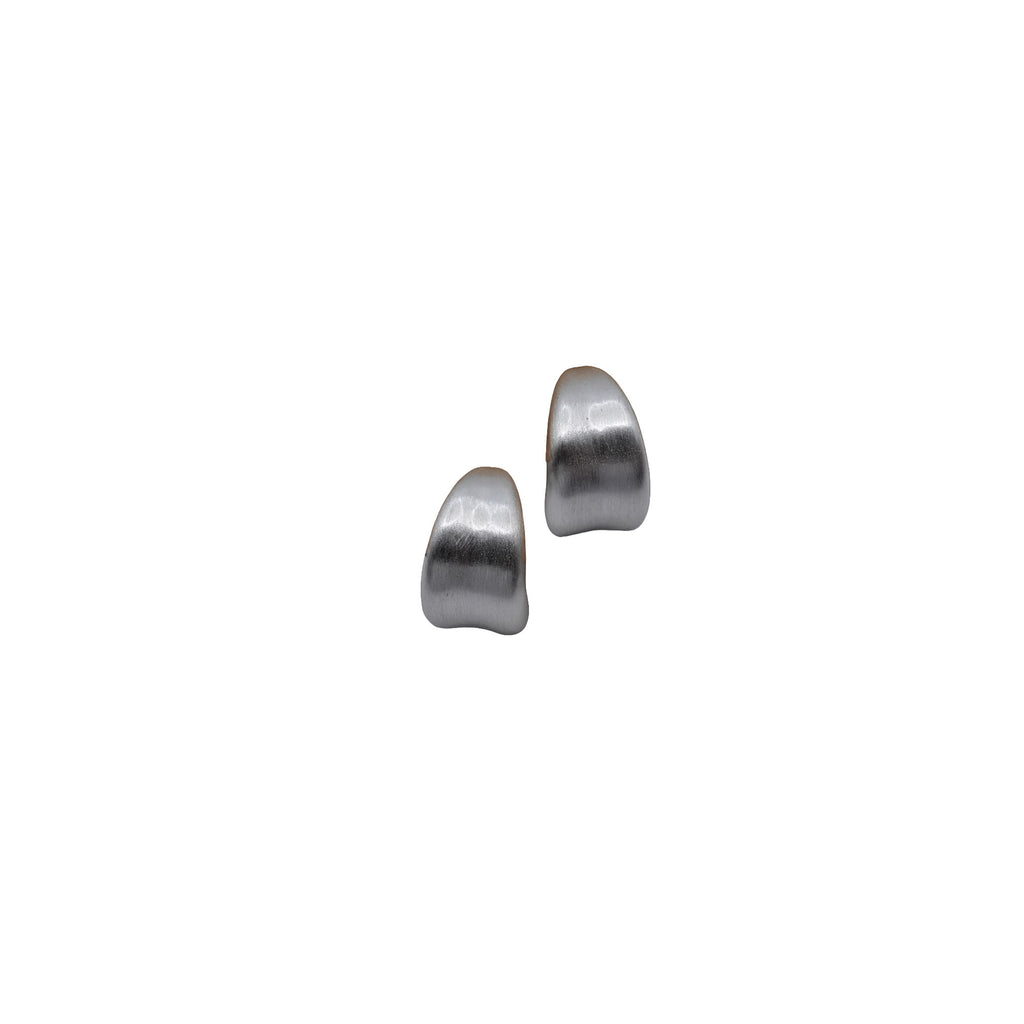 Wide Chunky Brushed Metal Hoops
