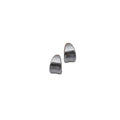 Wide Chunky Brushed Metal Hoops