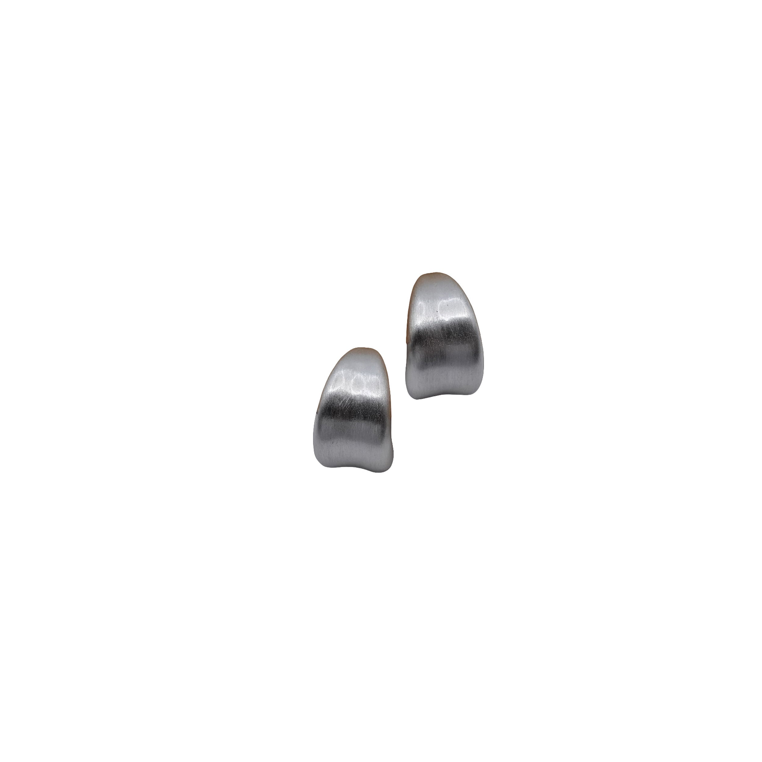 Wide Chunky Brushed Metal Hoops