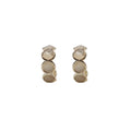 Beige Gemstone Hoops