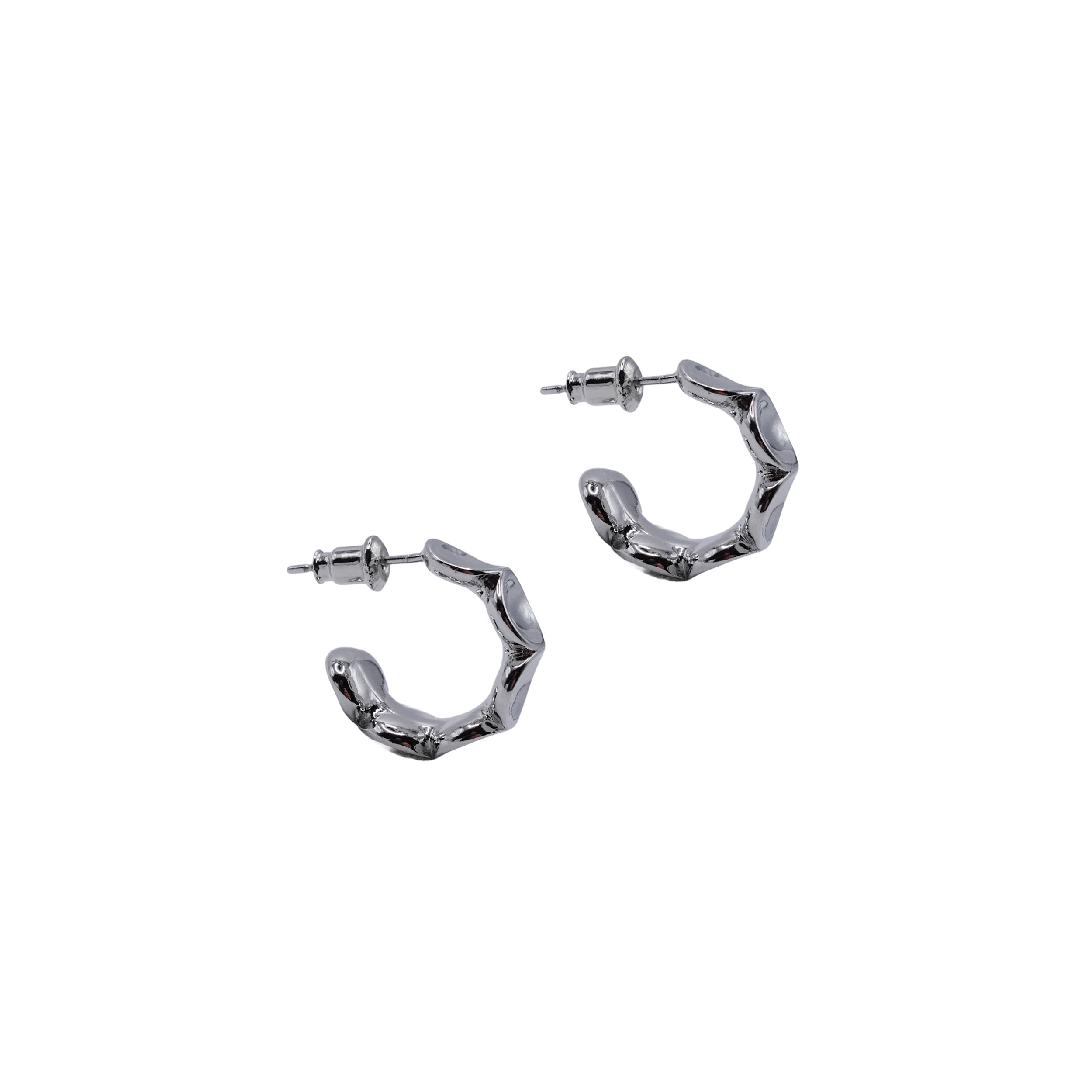 Medium Stamped Oval Hoops