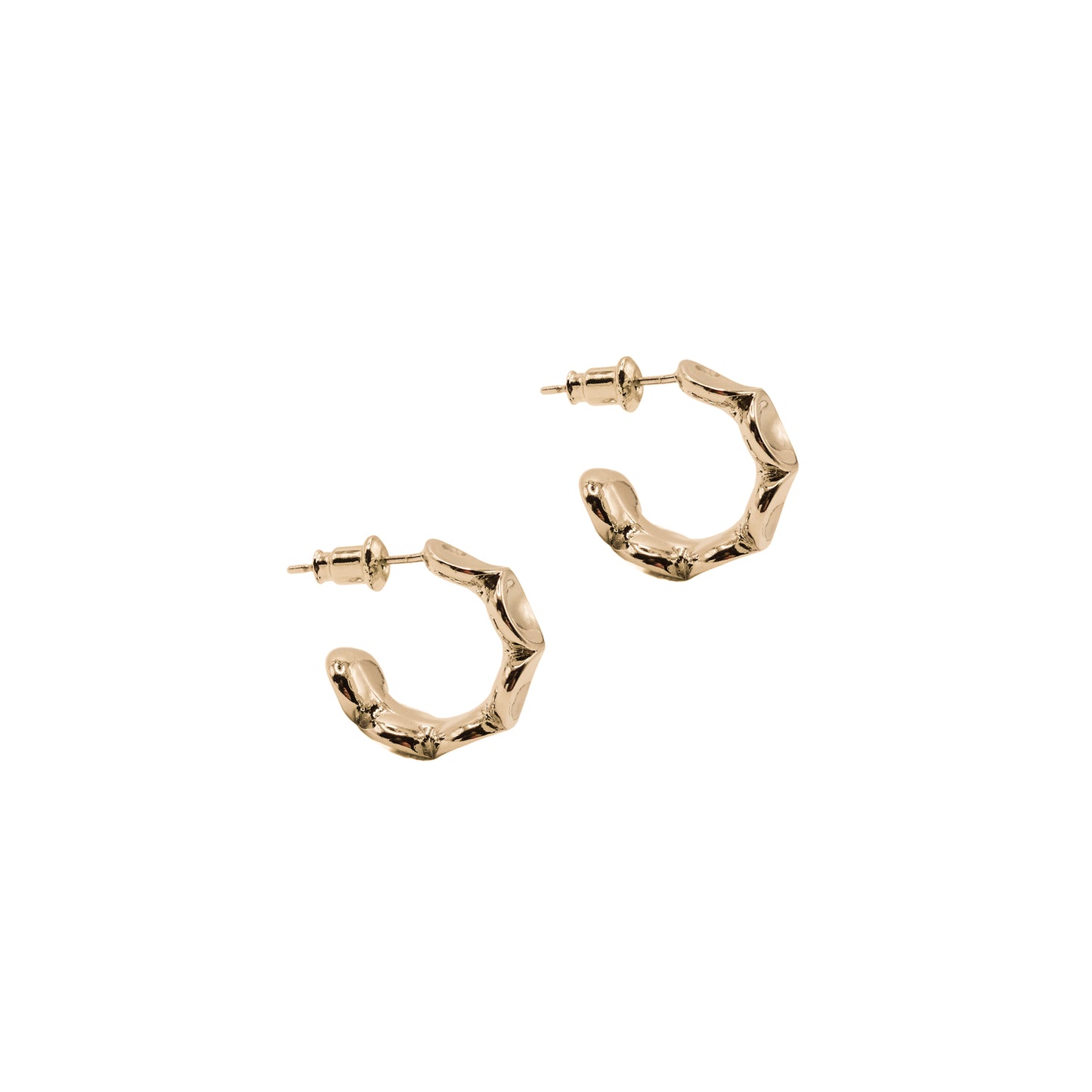 Medium Stamped Oval Hoops