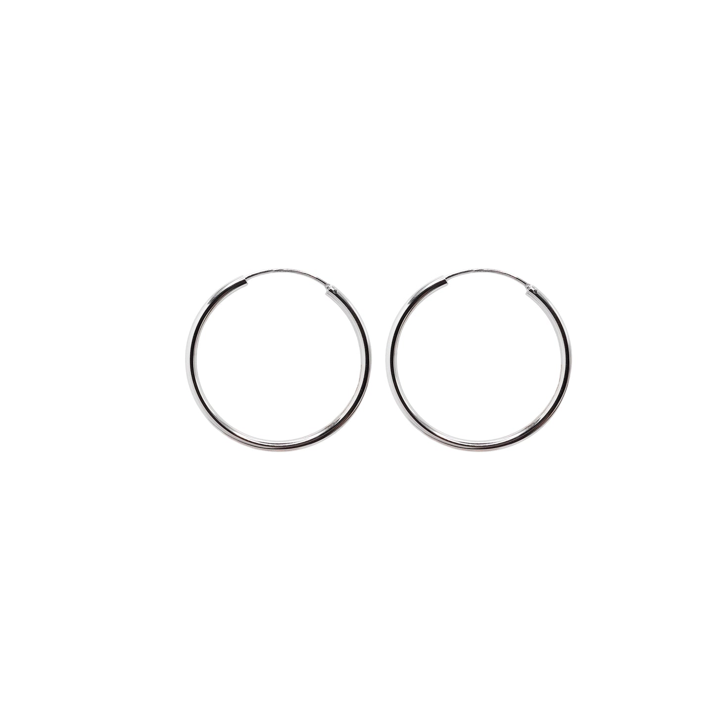 30mm Sterling Silver Hoops