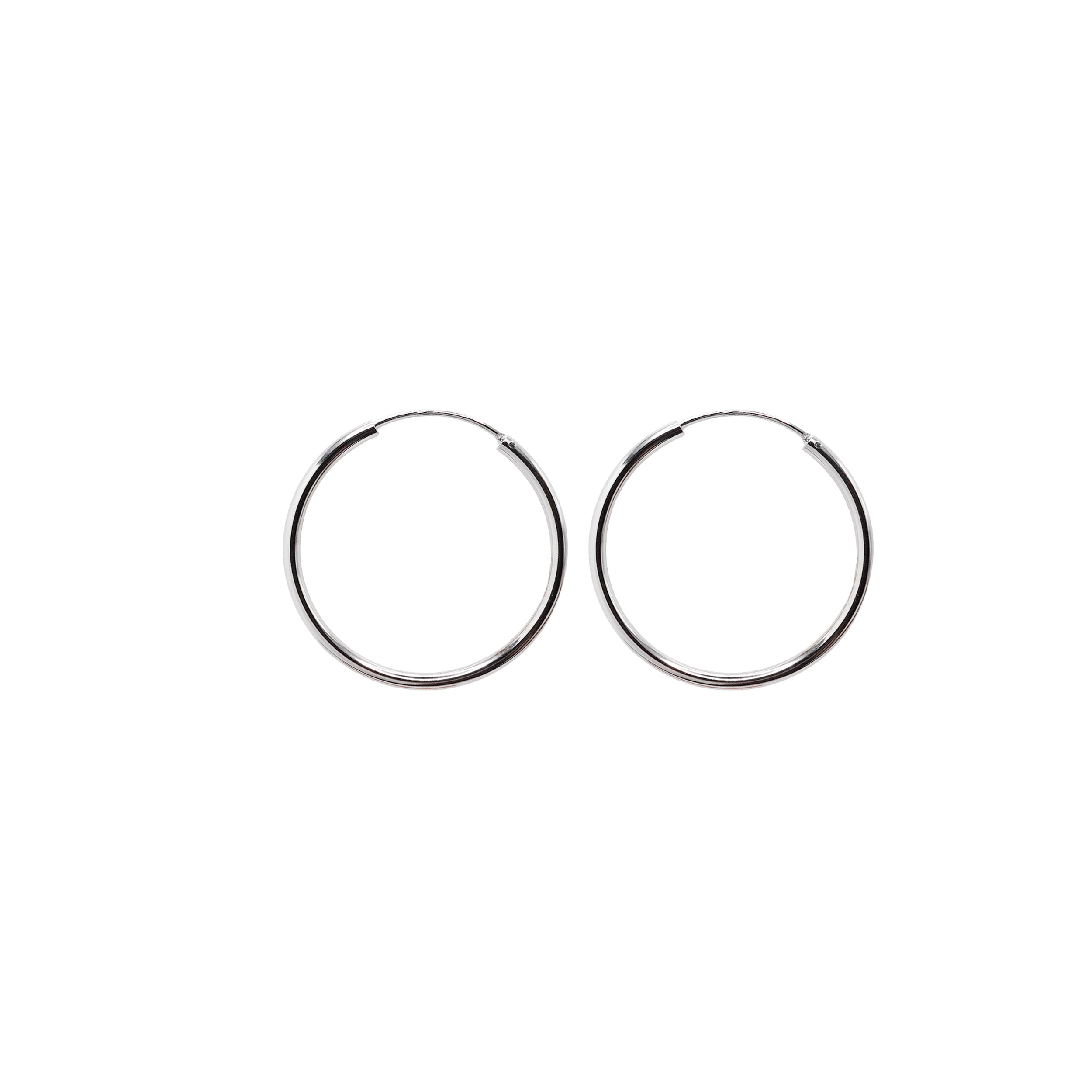 30mm Sterling Silver Hoops