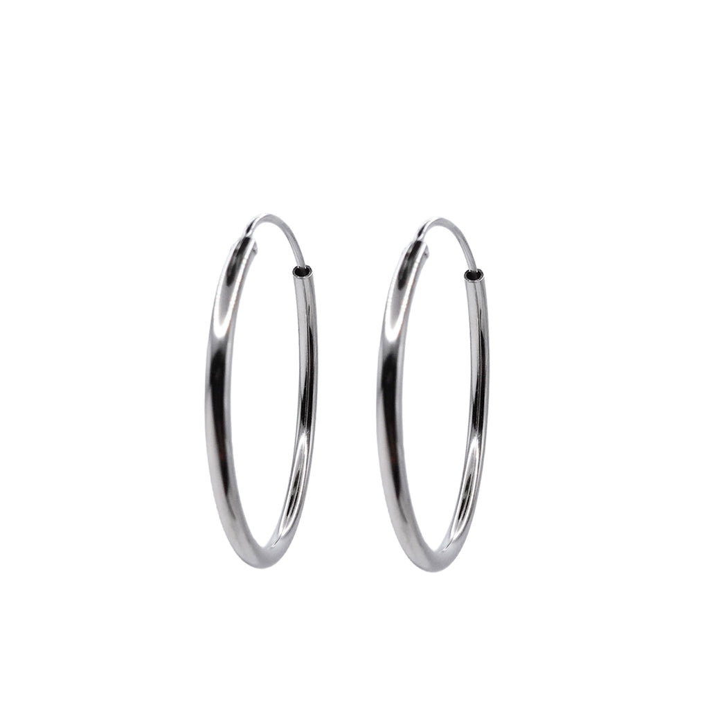 30mm Sterling Silver Hoops