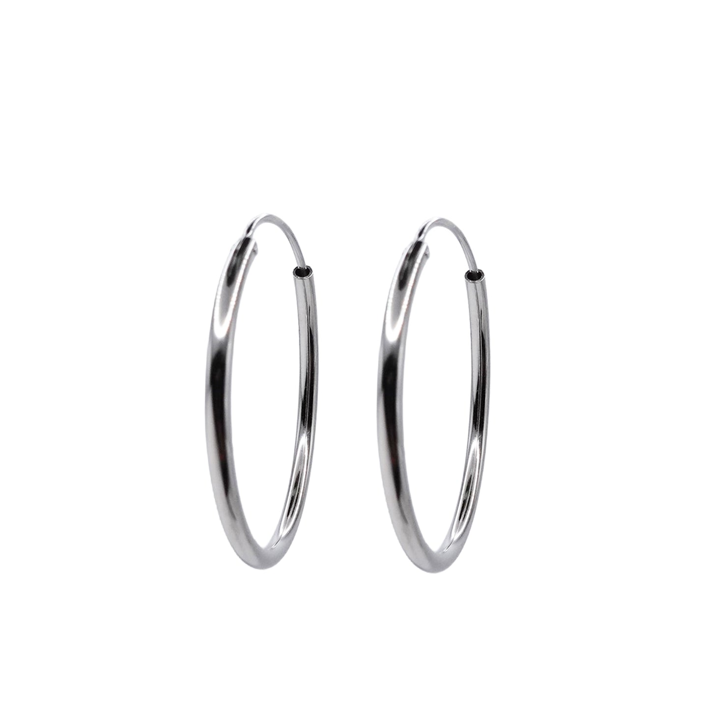 30mm Sterling Silver Hoops