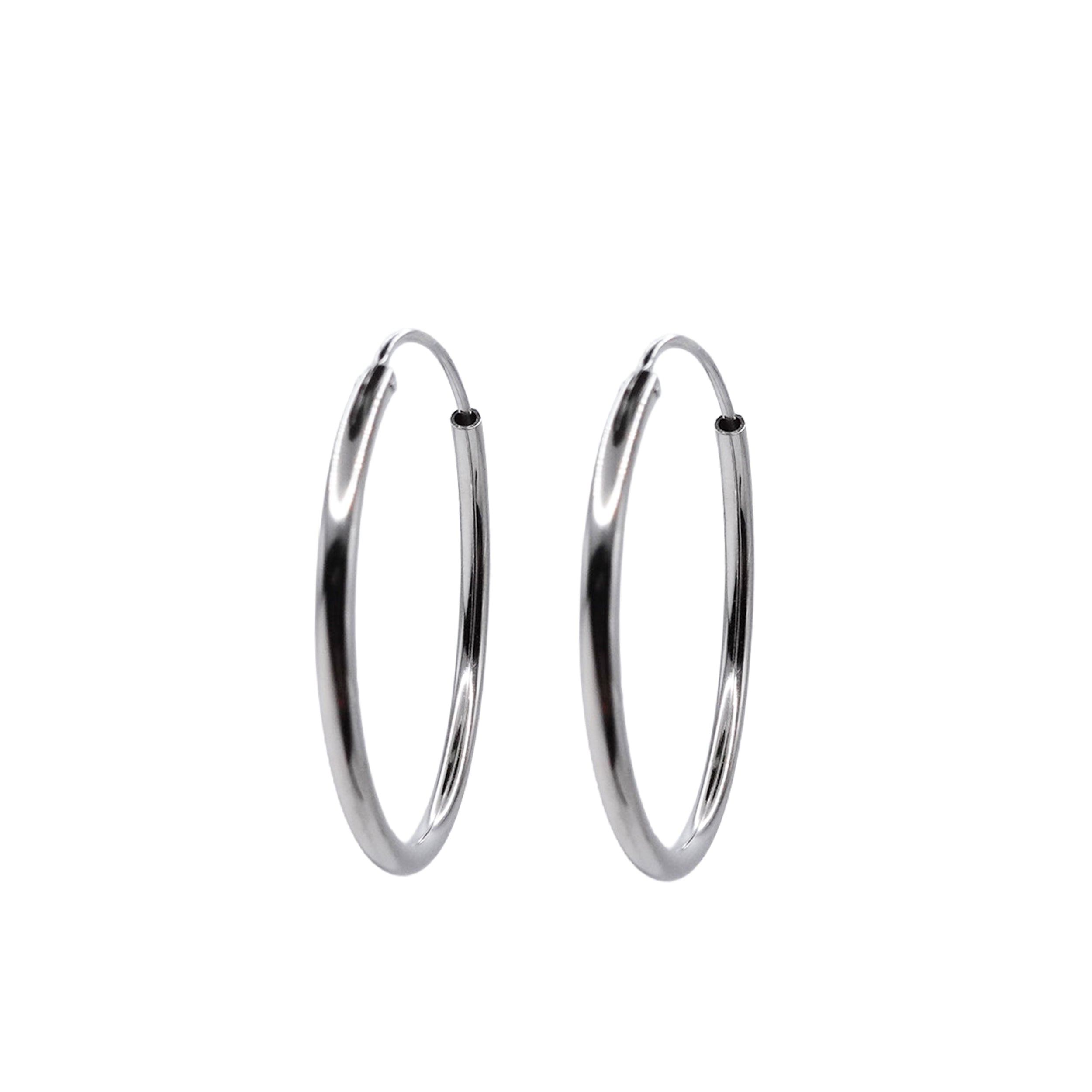 30mm Sterling Silver Hoops