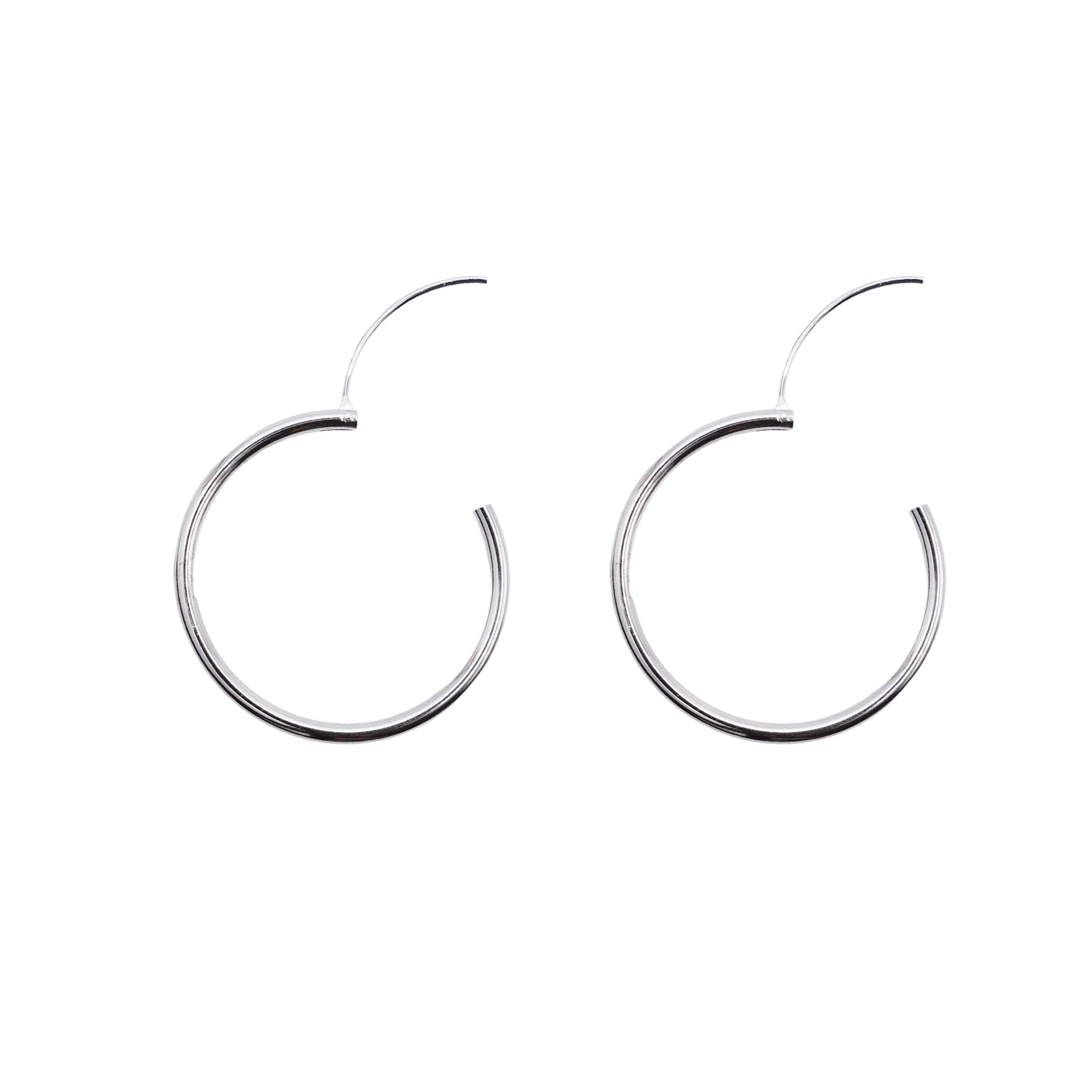 30mm Sterling Silver Hoops