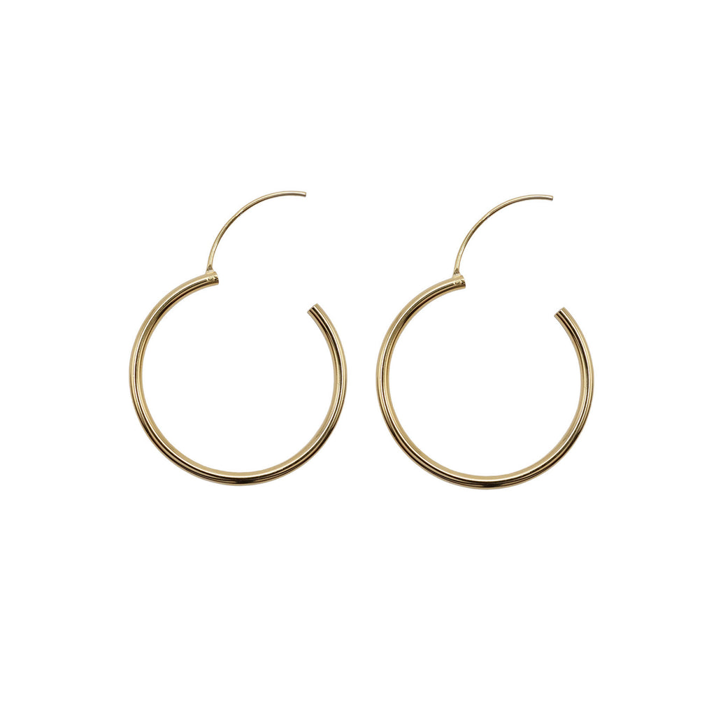30mm Sterling Silver Hoops