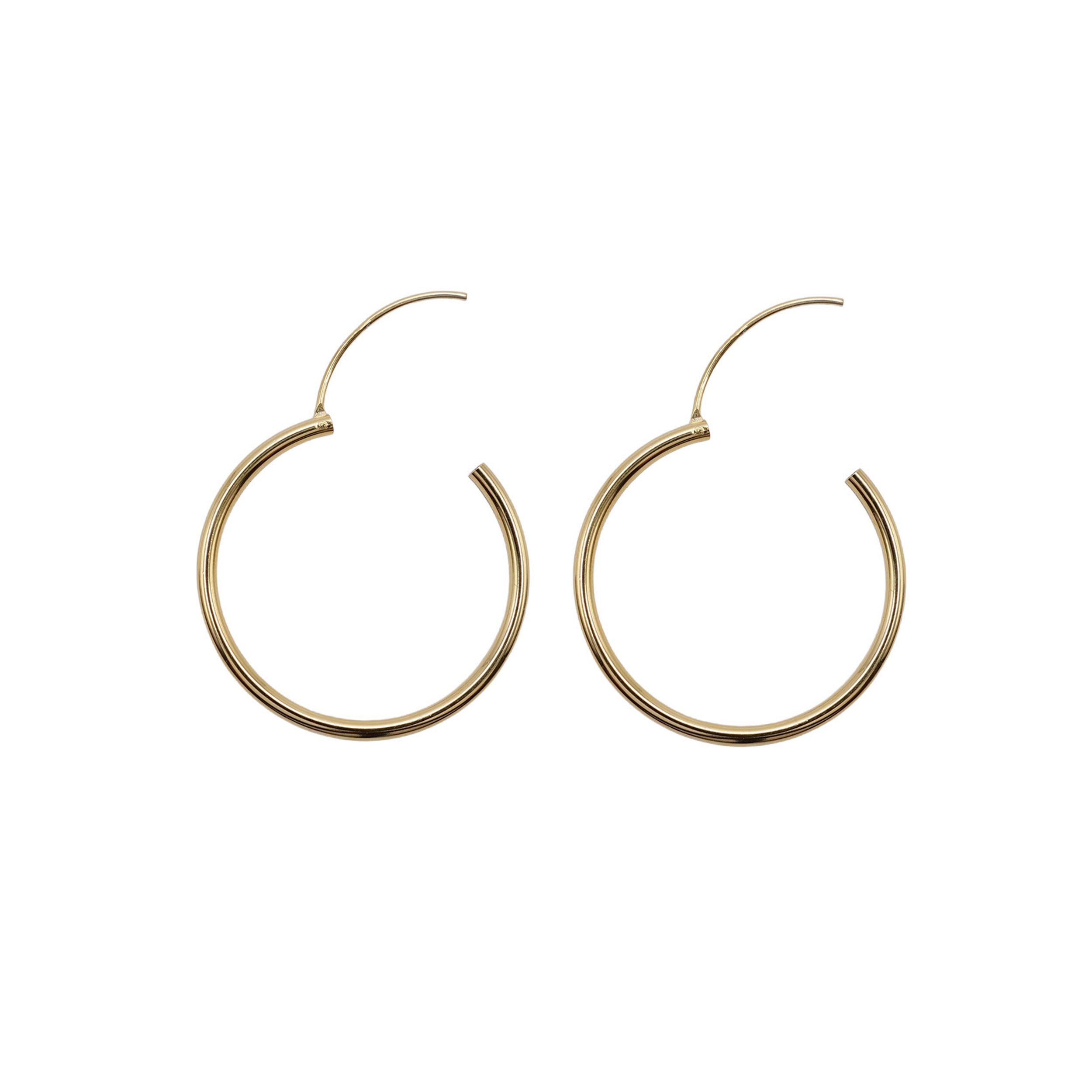 30mm Sterling Silver Hoops
