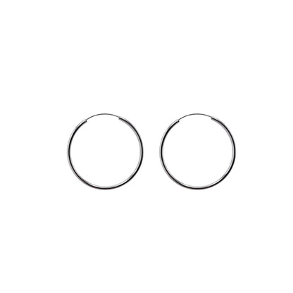 40mm Sterling Silver Hoops