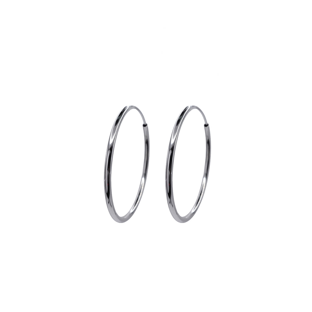40mm Sterling Silver Hoops