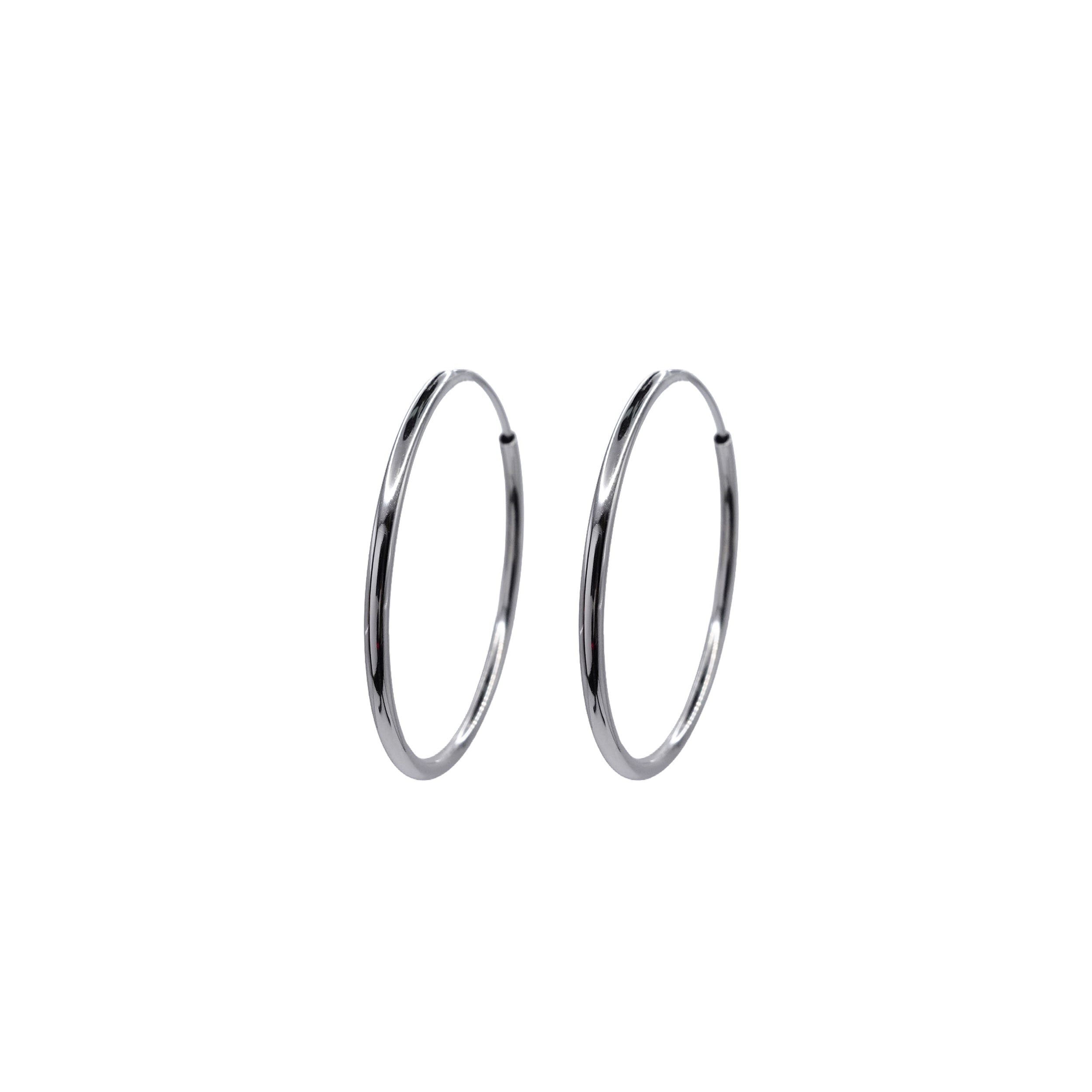 40mm Sterling Silver Hoops