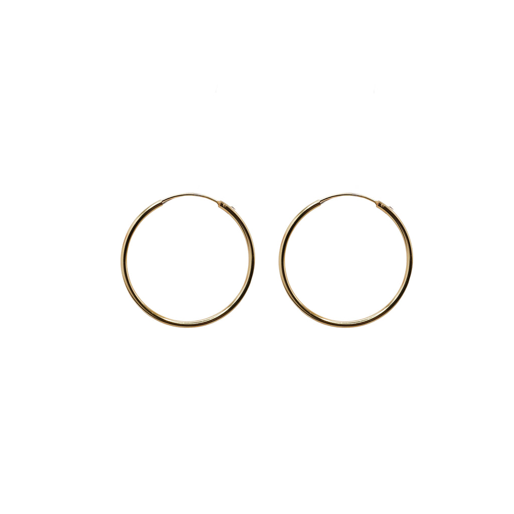 40mm Sterling Silver Hoops