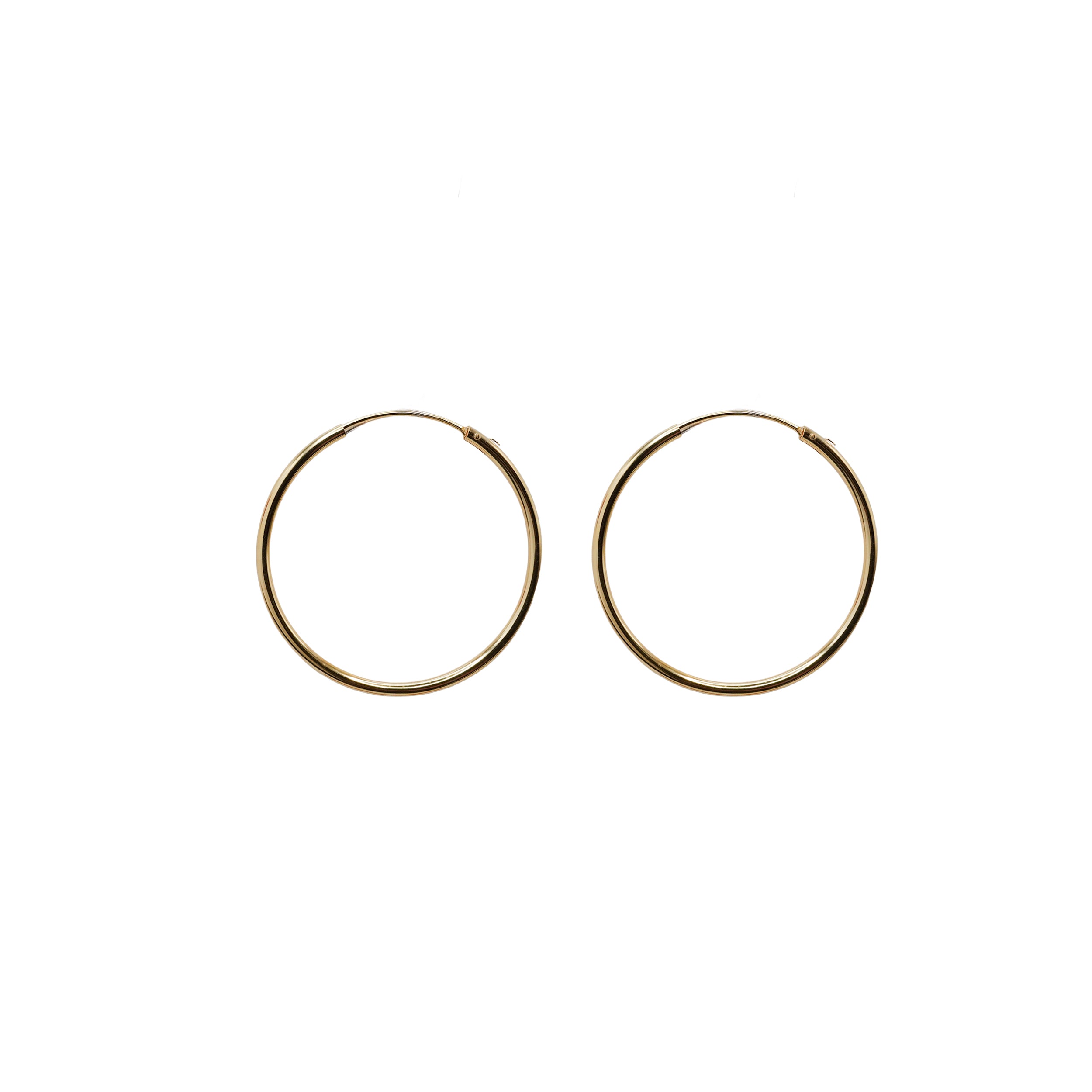 40mm Sterling Silver Hoops