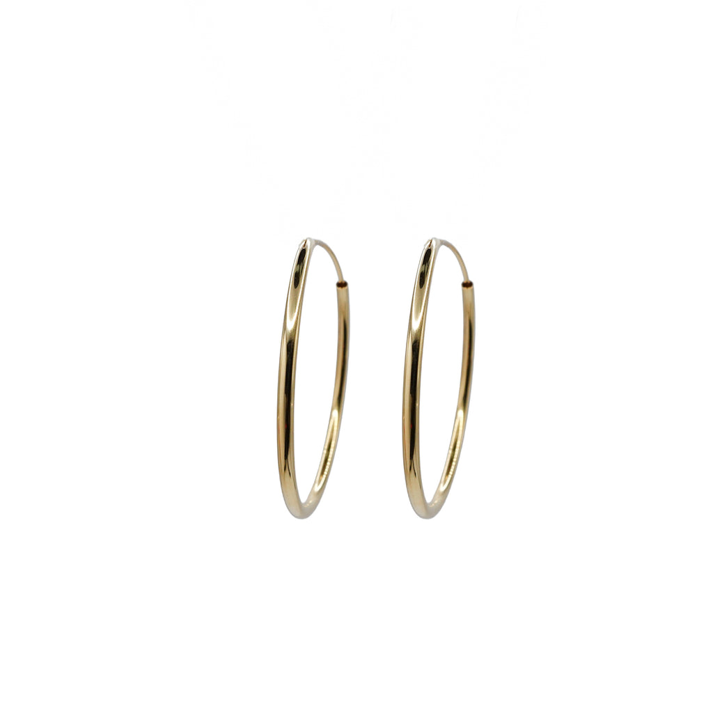40mm Sterling Silver Hoops