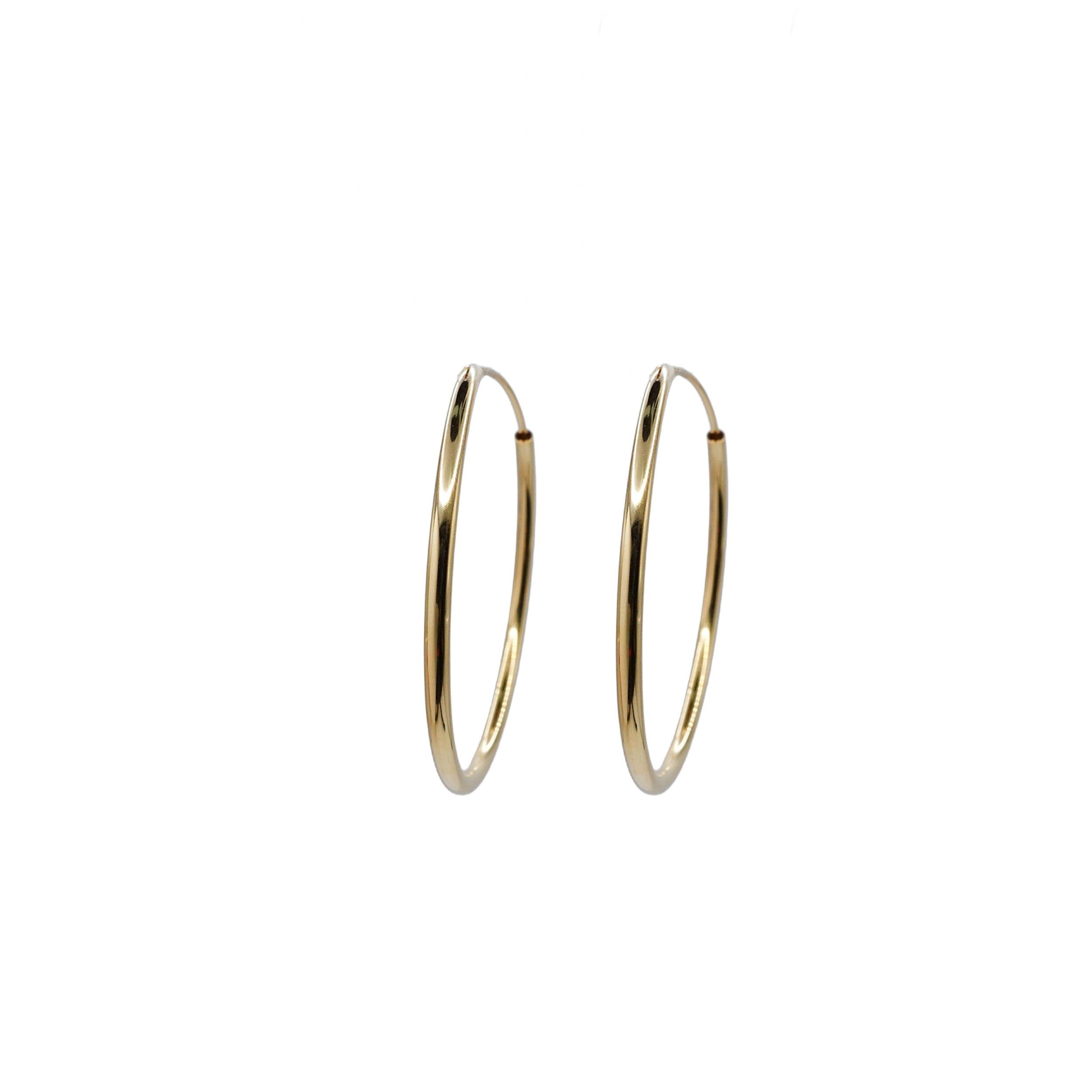 40mm Sterling Silver Hoops