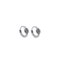 Sterling Silver Dollar Sign Huggies
