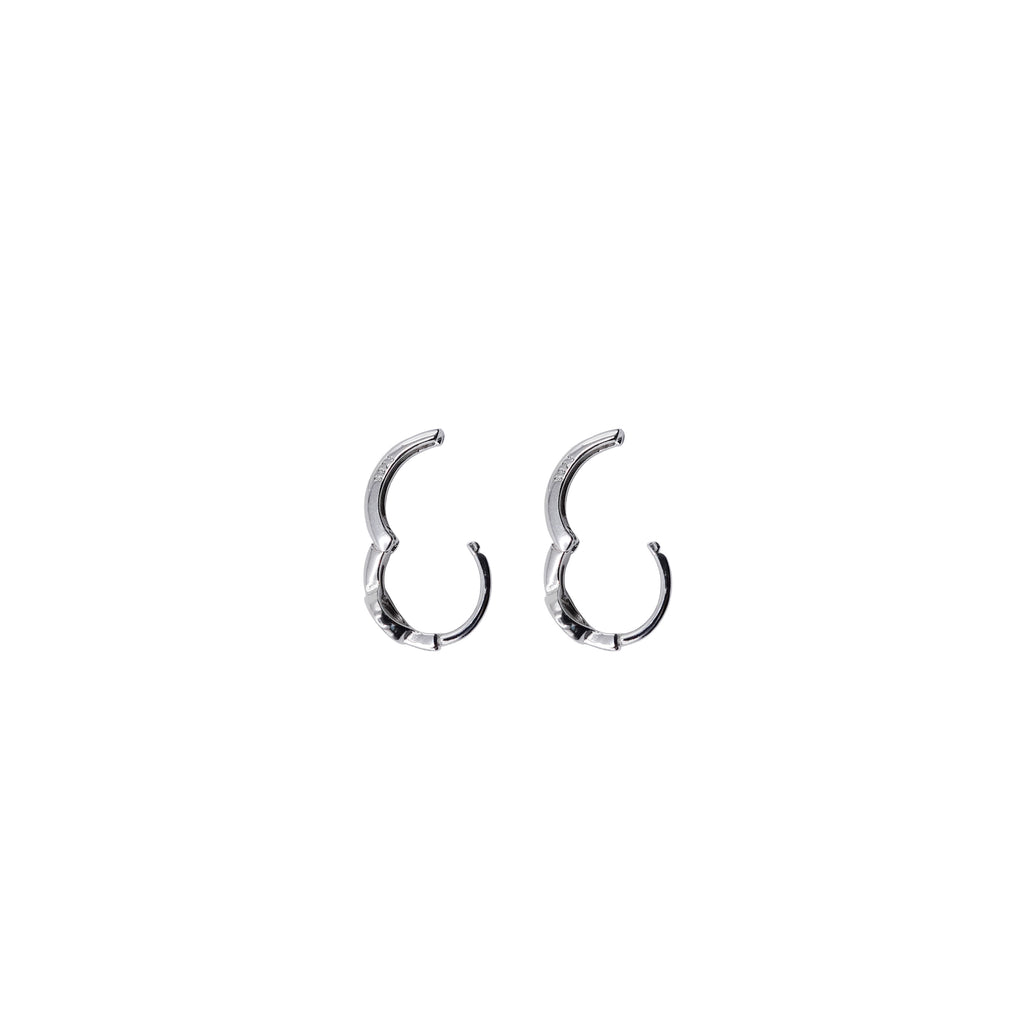 Sterling Silver Dollar Sign Huggies