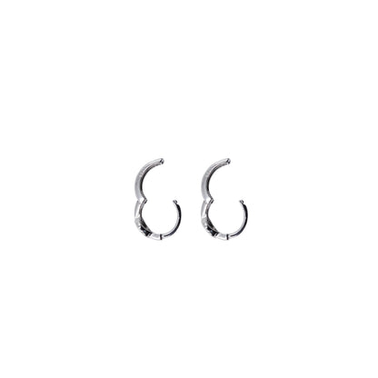 Sterling Silver Dollar Sign Huggies