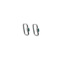 Rectangle Huggie with Green Stone