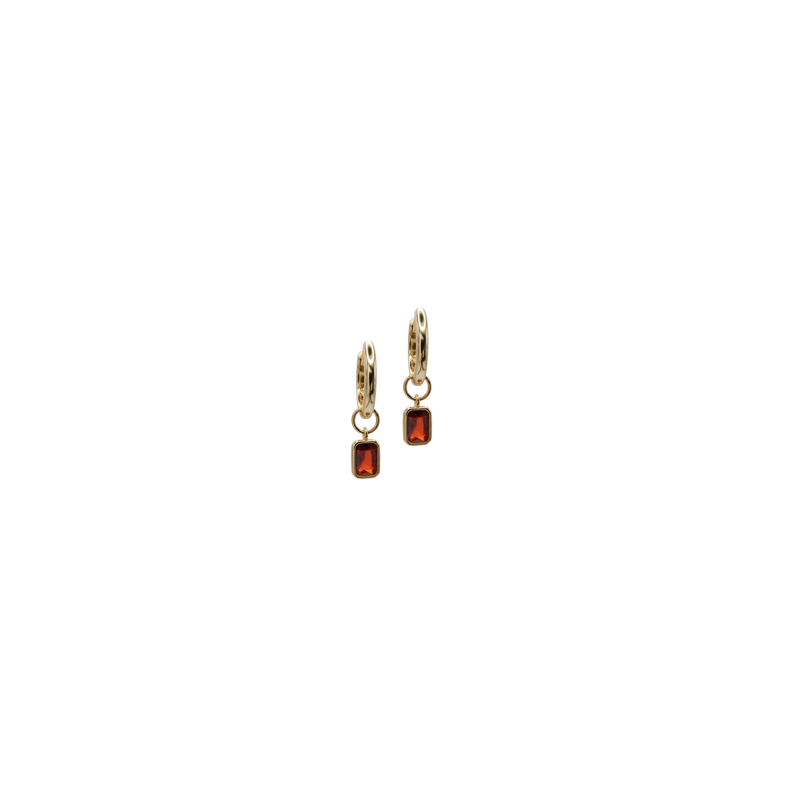 Cubic Zirconia 18ct Gold Plated Huggies