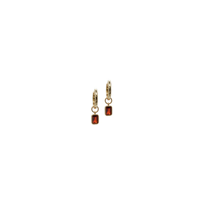 Cubic Zirconia 18ct Gold Plated Huggies