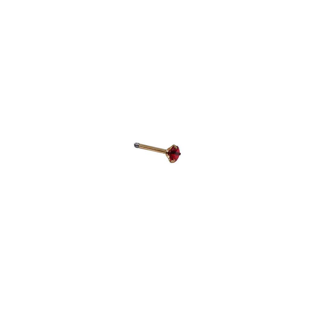 Ruby Red Cubic Zirconia Stud