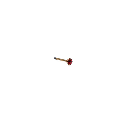 Ruby Red Cubic Zirconia Stud