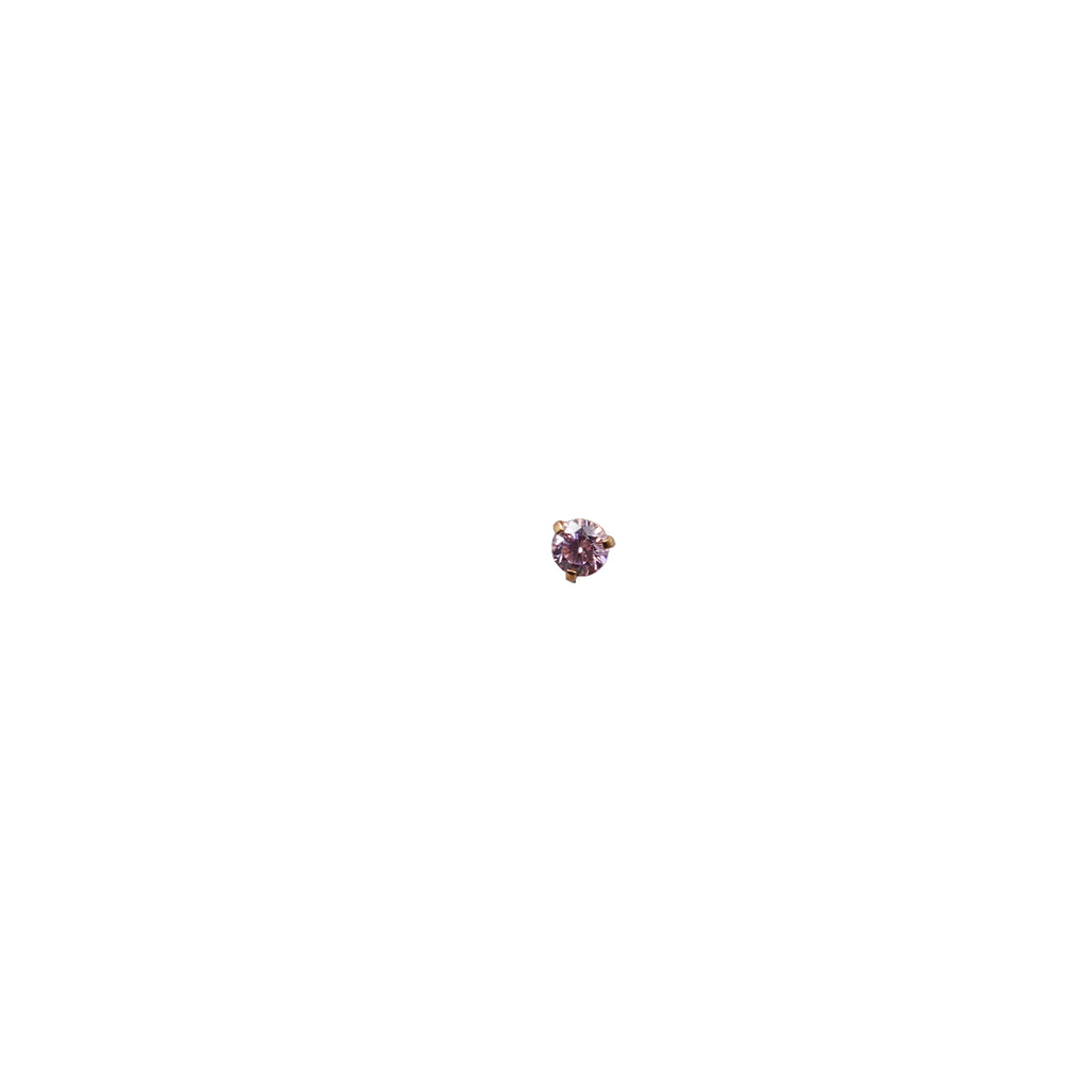 Light Pink Cubic Zirconia Stud
