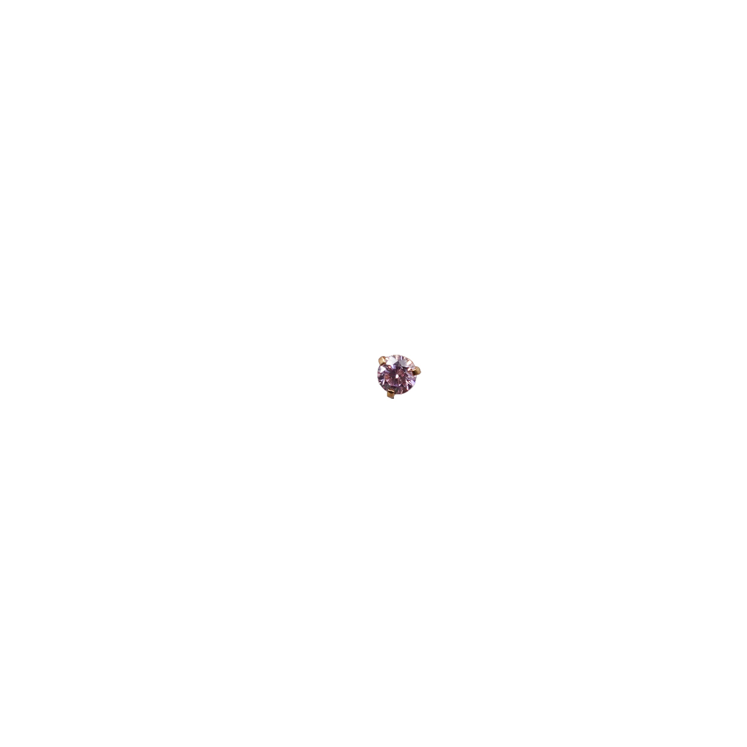 Light Pink Cubic Zirconia Stud