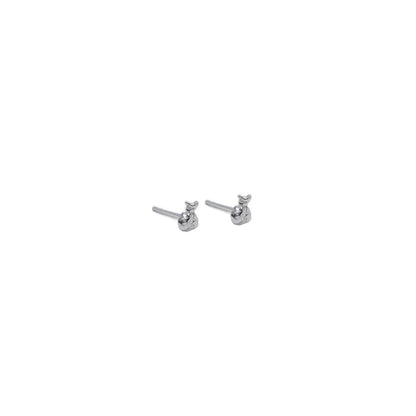 Sterling Silver Money Bag Studs