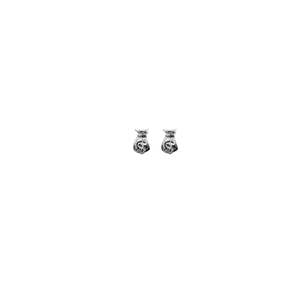 Sterling Silver Money Bag Studs