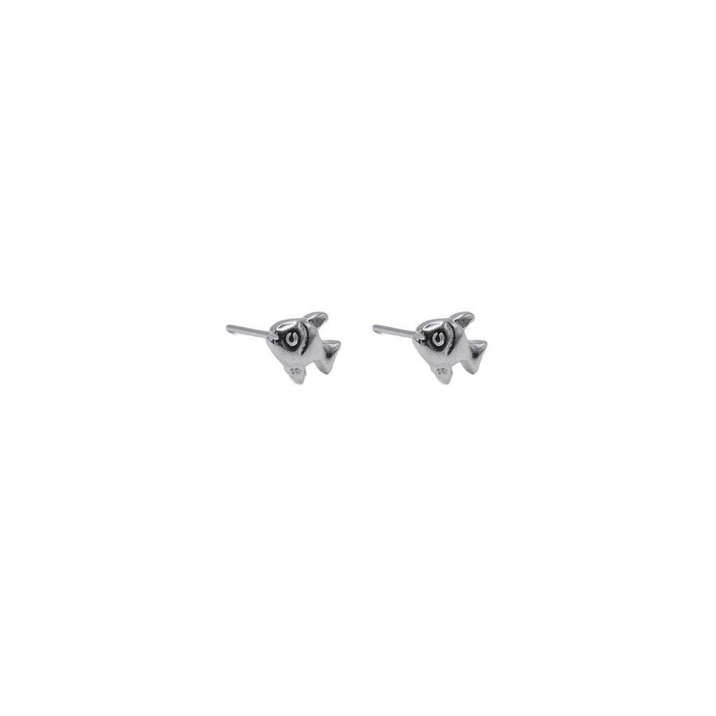 Sterling Silver Fish Studs